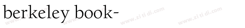 berkeley book字体转换